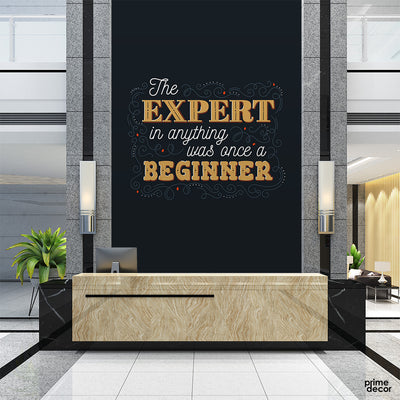 Motivational Qoute Typography | Office Wallpaper Mural