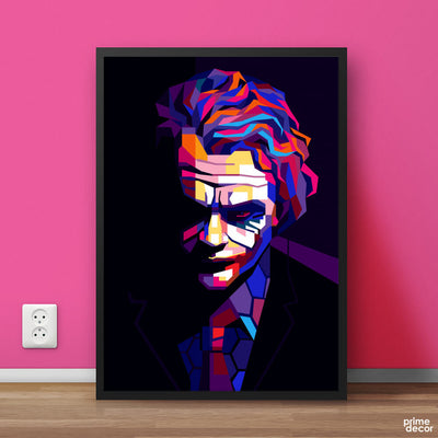 The Joker by Heath Ledger | Movie Poster Wall Art