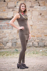 Elietian V-Neck Dress and Leggings