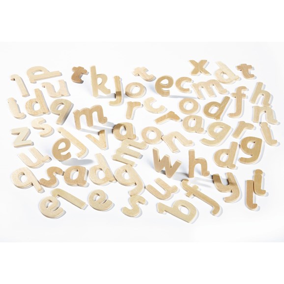 Thin Wooden Letters, 1-1/2-Inch, Natural, 26-Piece