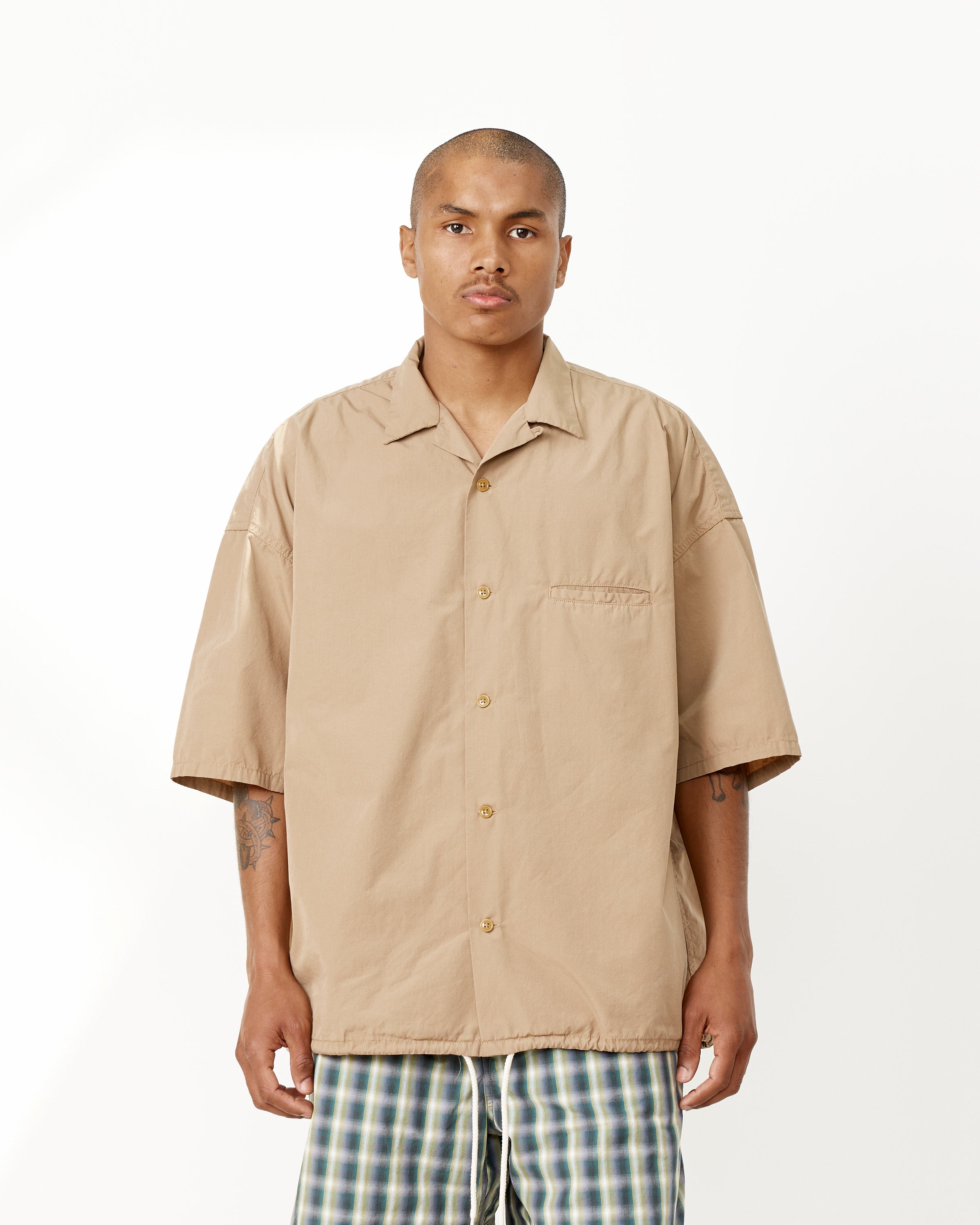 nanamica Open Coller Wind H/S Shirt