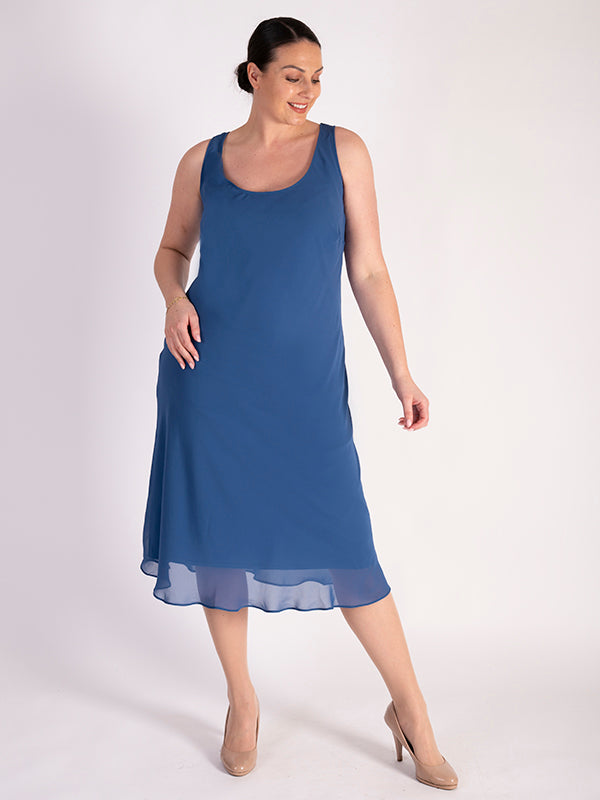 Bluebird Bias Cut Chiffon Dress