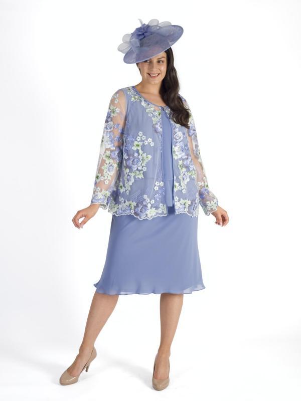 Bluebell Floral Emb. Mesh Scallop Trim Jacket