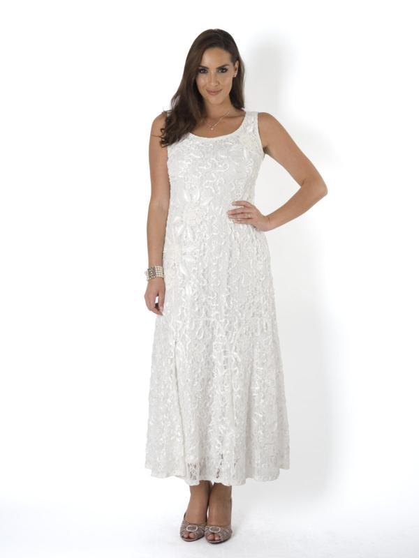 Ivory Lace Cornelli Embroidered Dress