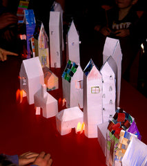 Paper Models made by children at one of my modelmaking workshops