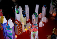 Paper models made by children at one of my workshops