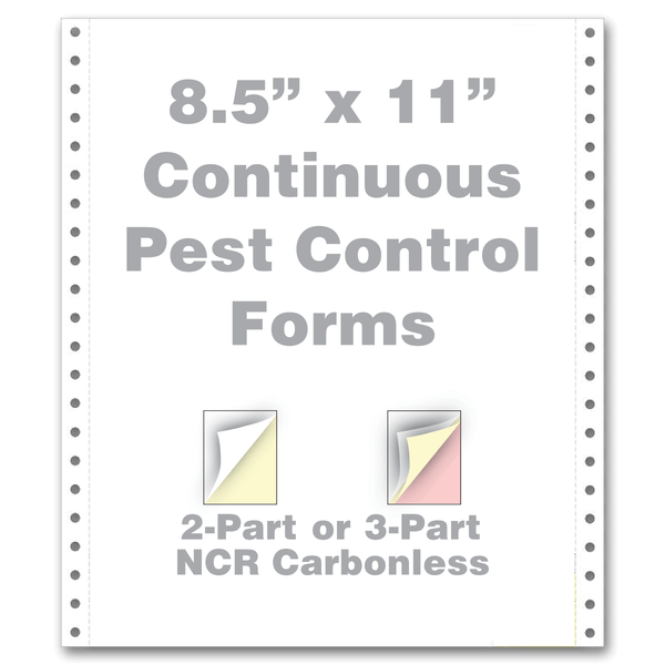 Pest Control Forms Continuous 8.5" x 11" 2-Part or 3 Part ...