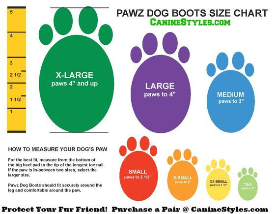 how are dog boots measured