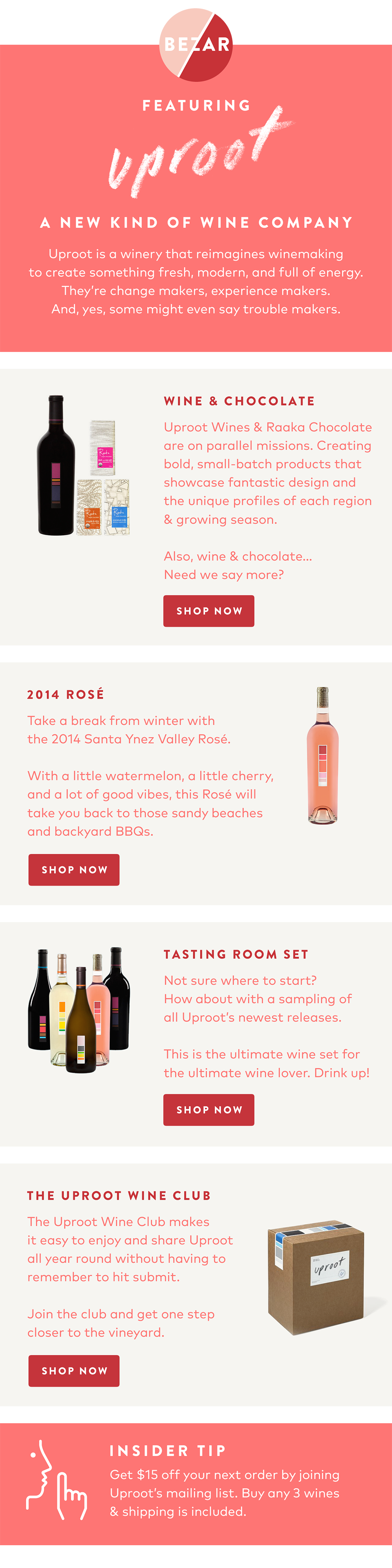 Bezar 2016 wine gifts and recommendations