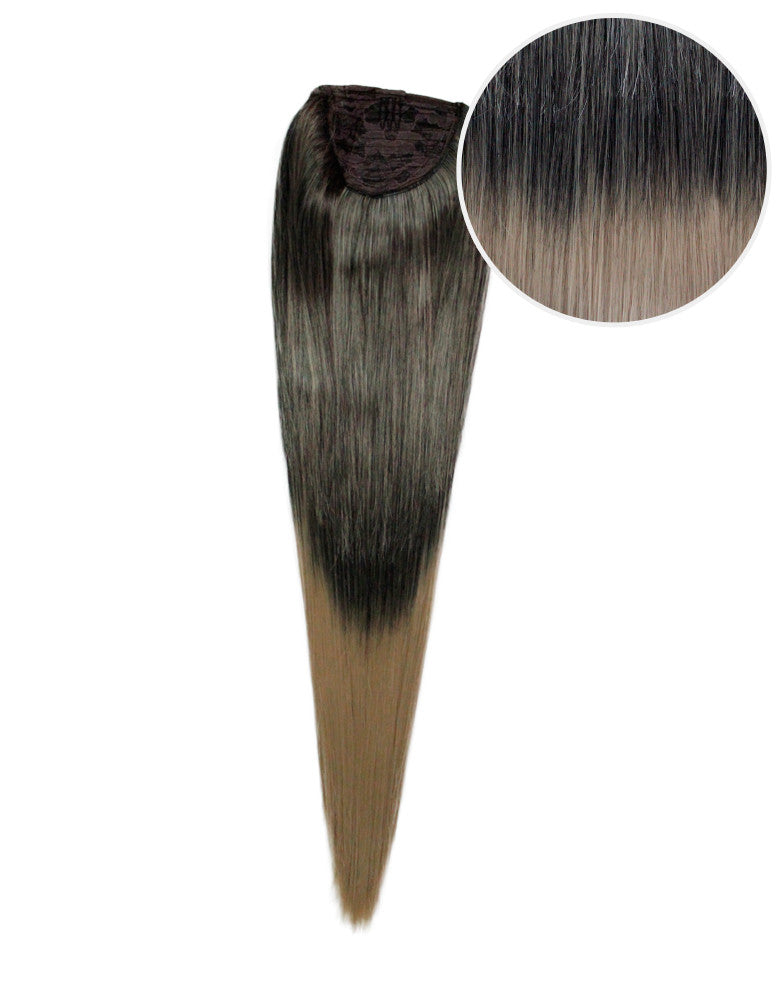 Faux Wrap Ponytail 180g 24" Mochachino Brown Dirty Blonde Ombre (1C/18)