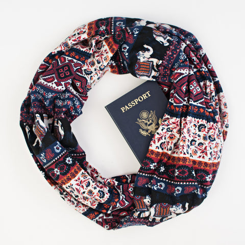 The Rajasthan Speakeasy Travel Supply passport scarf.