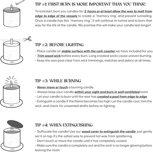 Important Tips about how to use your candle