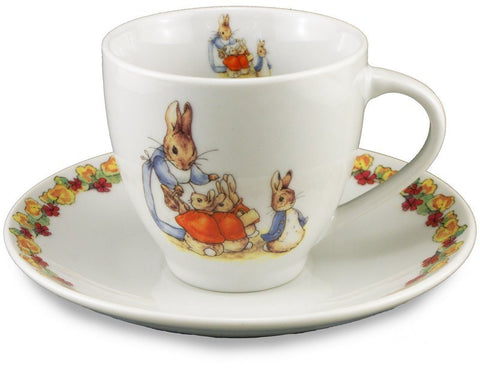 Peter Rabbit and Family Cup and Saucer