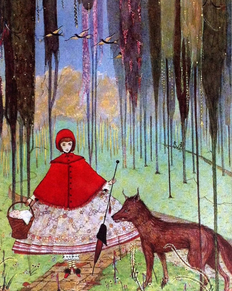 Harry Clarke's Red Riding Hood illustration