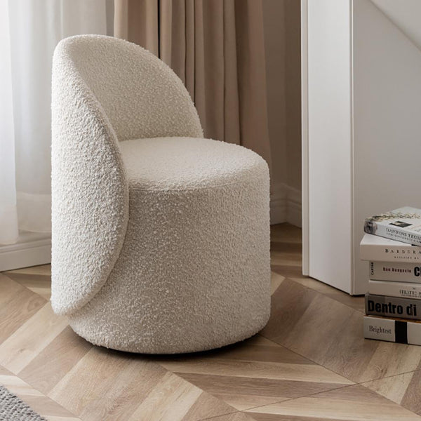 boucle vanity stool