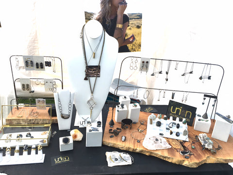 Jewelry Booth Handmade Display Borrowed Thanks to Jamison Rae Art in the Park Union Studio Metals