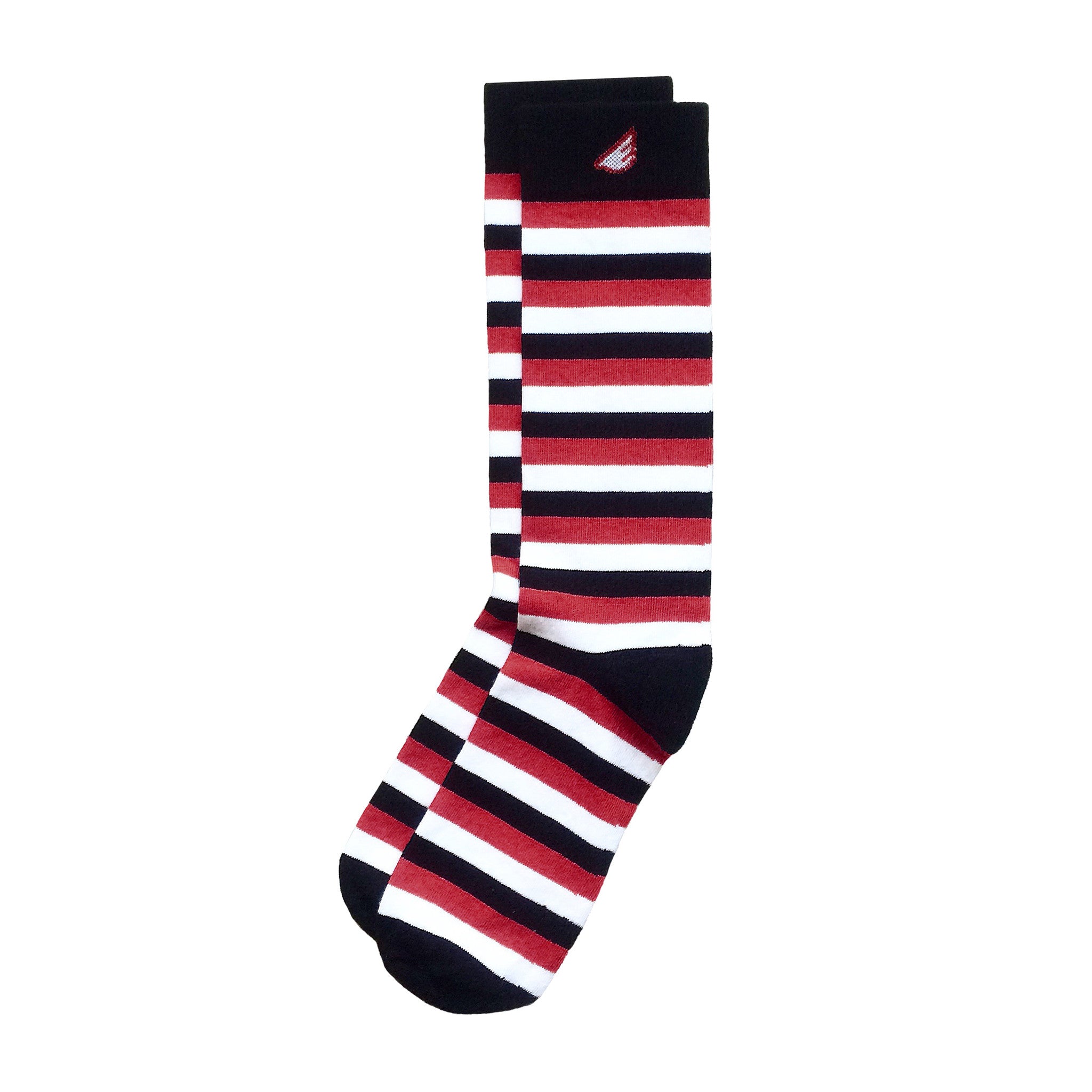 quality fun unique crazy stripe dress casual socks black red