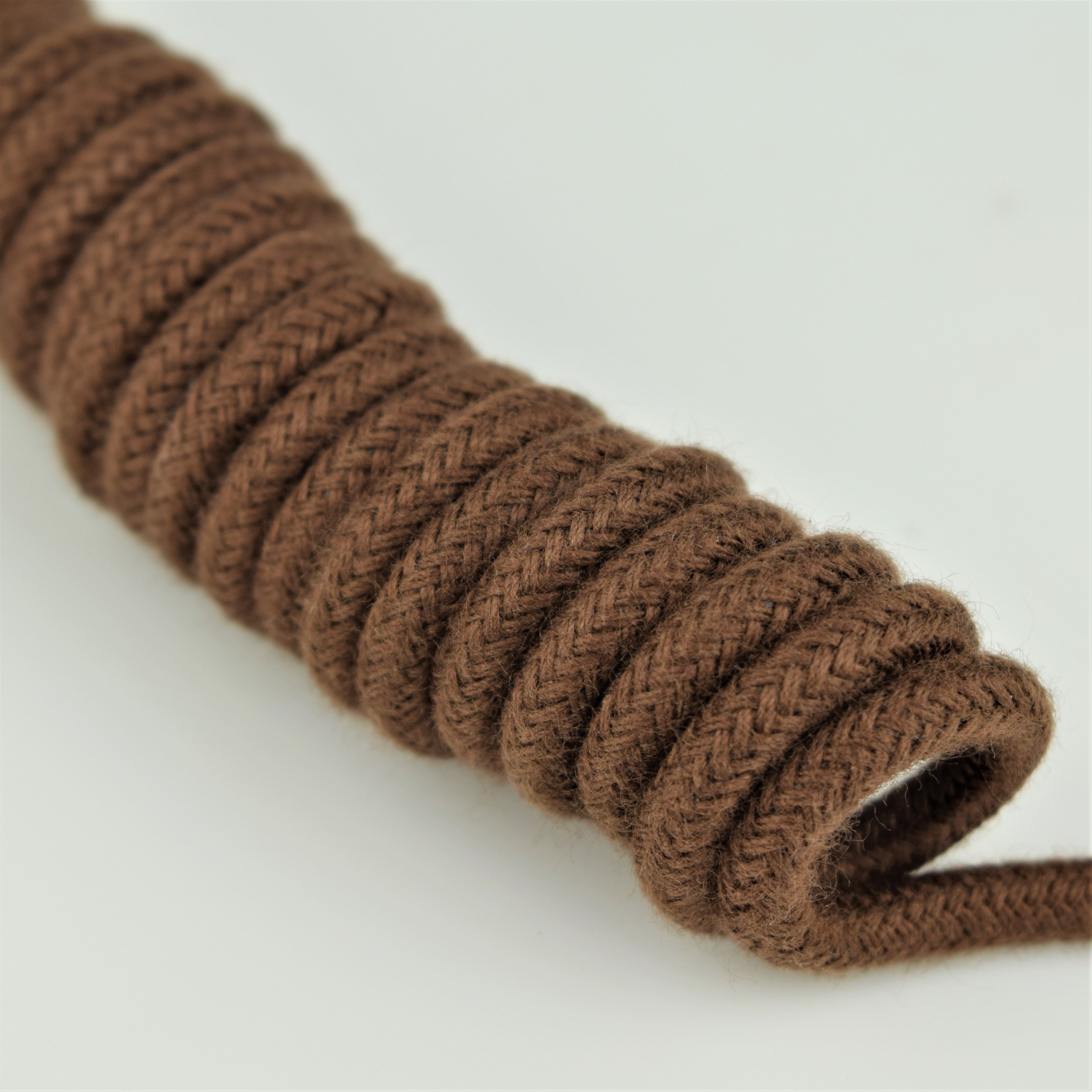 Cloth Covered Telephone Handset Phone Cord Brown Hardwire 