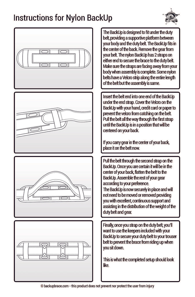 BackUp-Police-Back-Support-Nylon-Assembly-Instructions