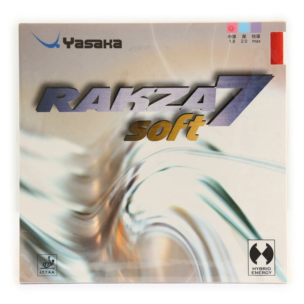 残りわずか】 <br>ヤサカ 裏ソフトラバー ラクザ7ソフト RAKZA7 soft 特厚 黒 裏ソフト スピン B77