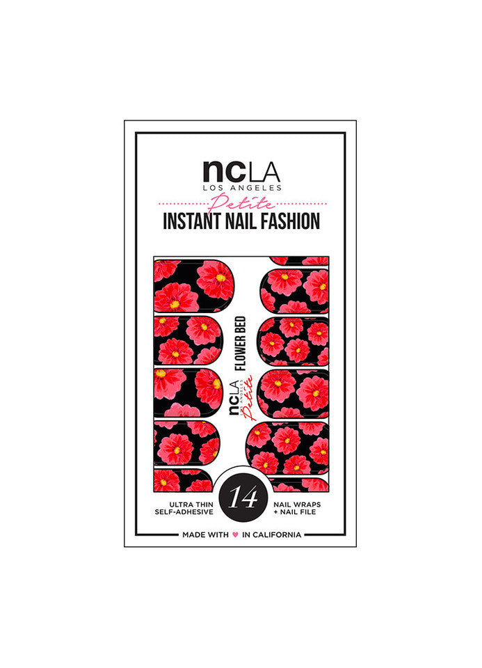 NCLA - Flower Bed Nail Wraps - Petite