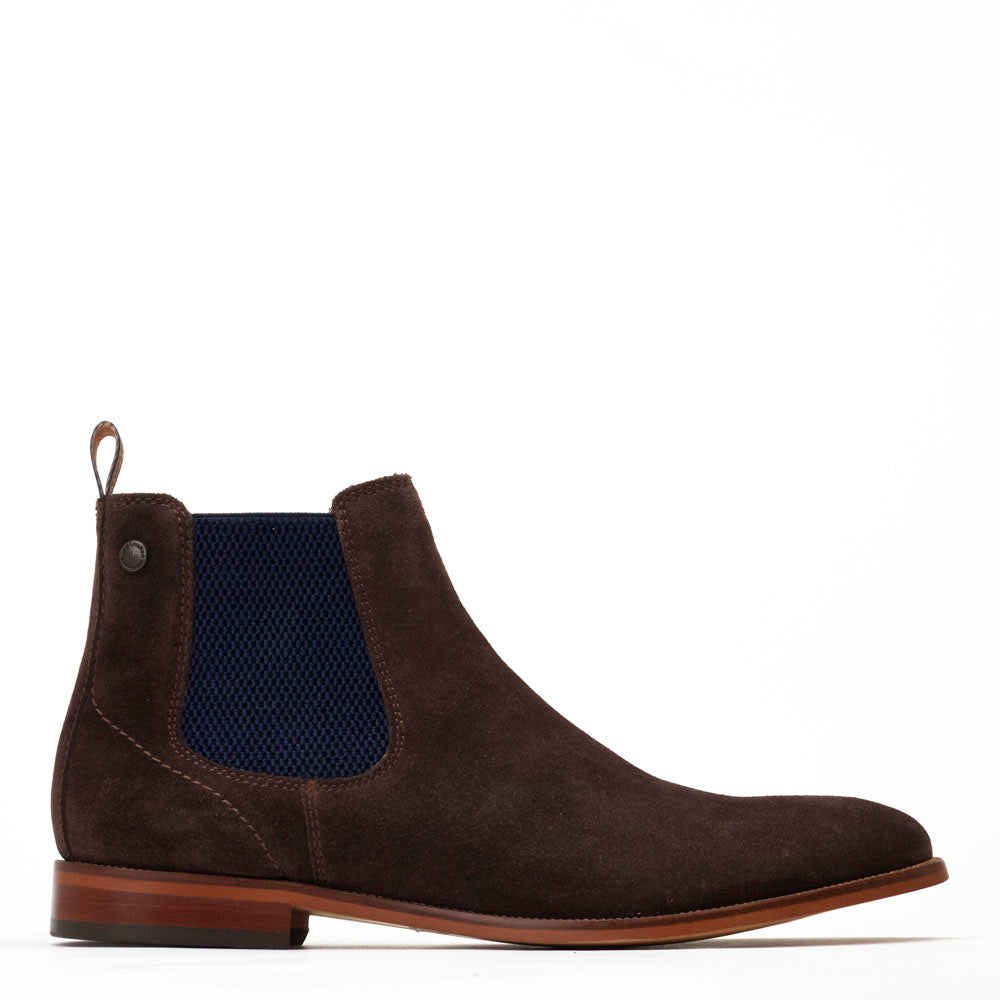 Base London Mens Carson Suede Brown Chelsea Boots UK 7
