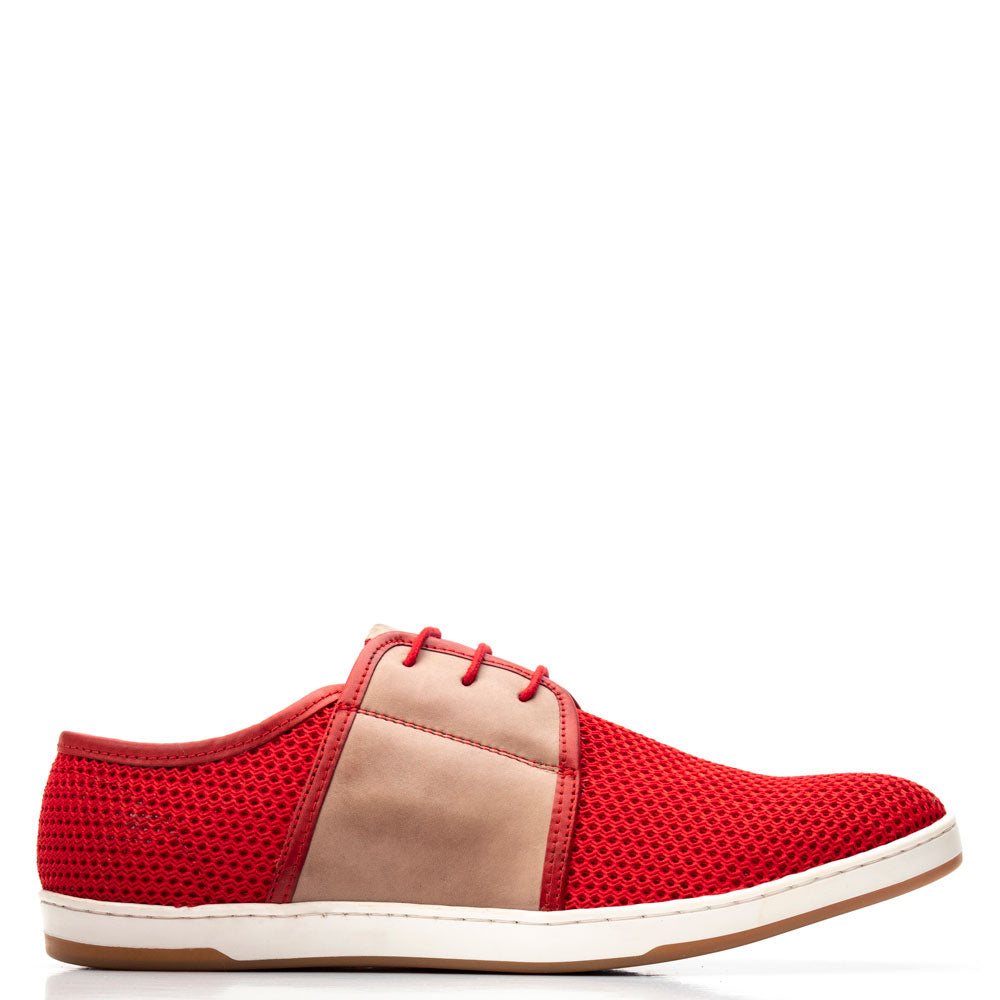 Base London Mens Jive Mesh Red Espadrille Shoes UK 5