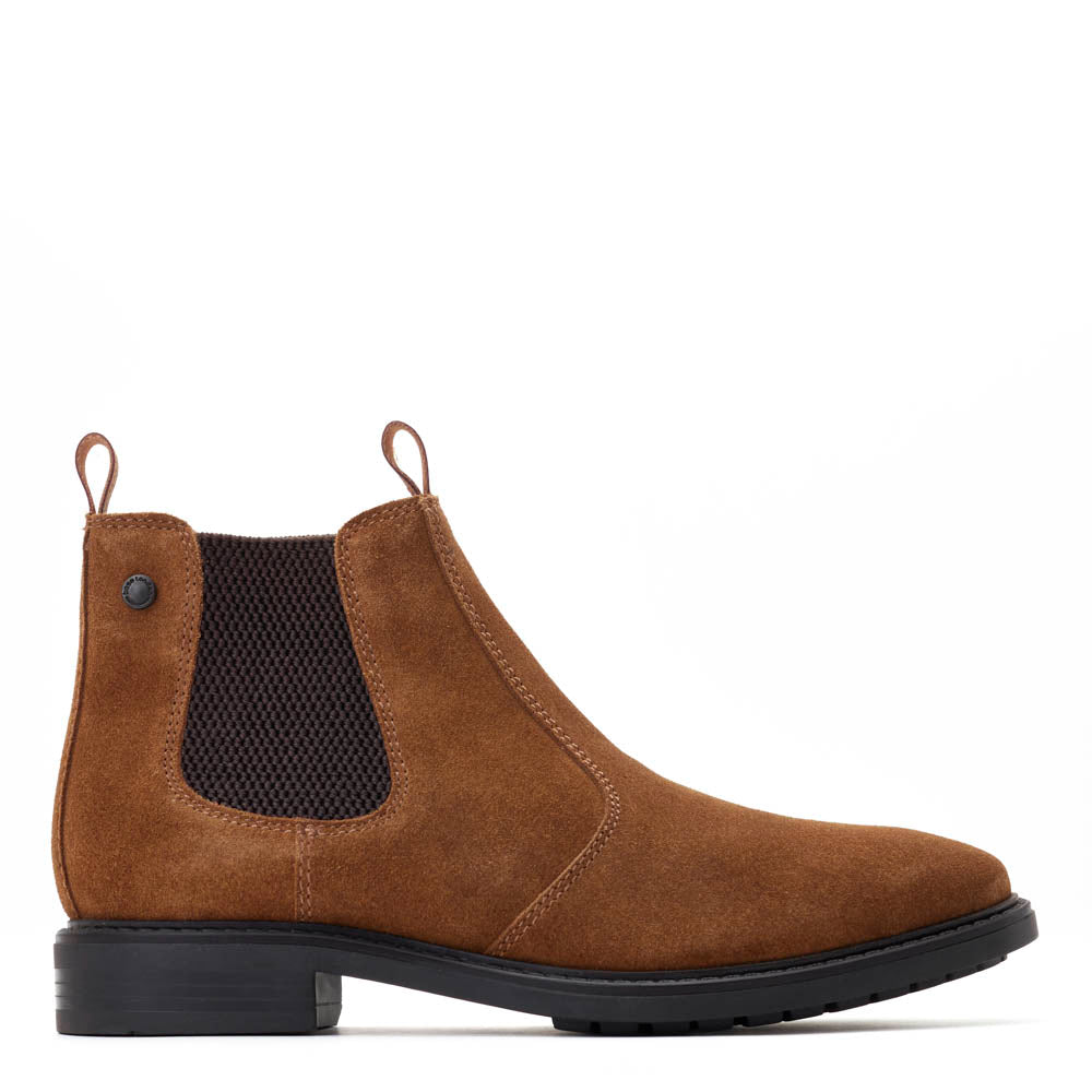 Base London Mens Nelson Suede Cognac Suede Chelsea Boots UK 8