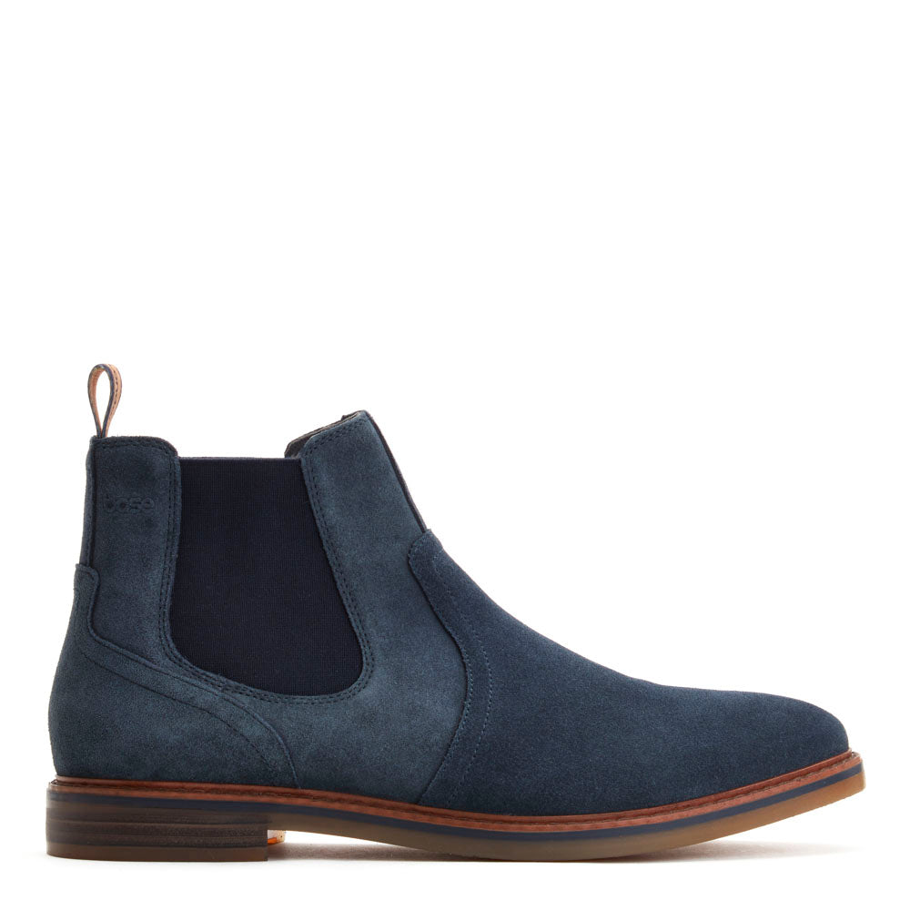 Base London Rampton Suede Navy Chelsea Boots UK 5