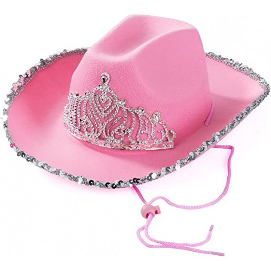 white cowgirl party hat