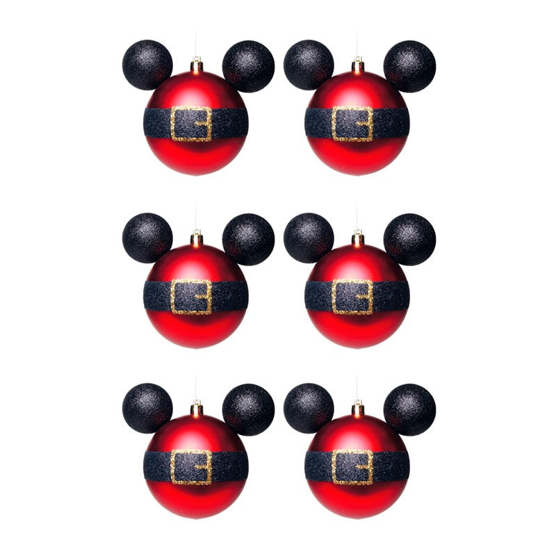 Enfeites de Natal Disney Bola Cinto Mickey - Pack com 6 Bolas 6cm – Magia e  Imaginacao