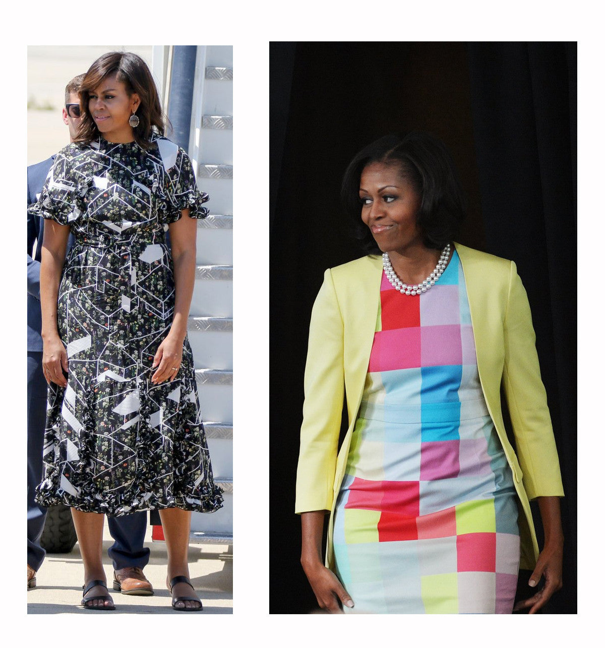 Michelle Obama wearing Preen by Thornton Bregazzi