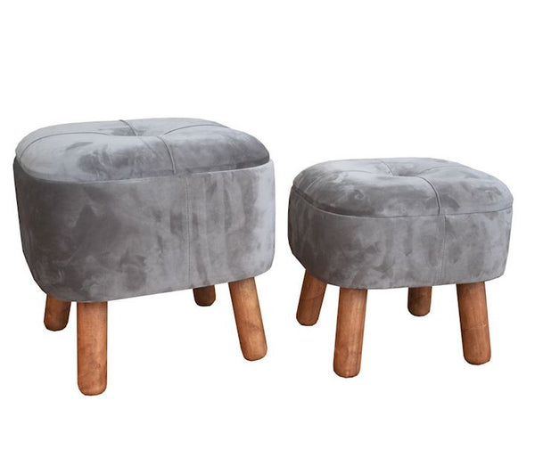 grey suede stool