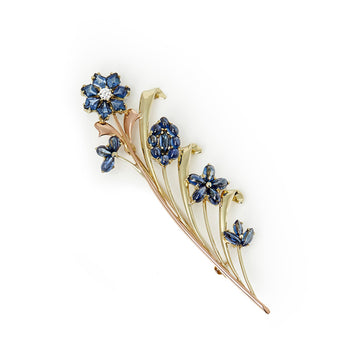 Tiffany & Co Sapphire & Diamond Vintage Brooch