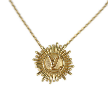 Louis Vuitton Pandan Tiff Plus Vendome Necklace M68352 Metal Gold LV Logo Circle