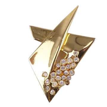 Givenchy brooch rhinestone pin badge metal women's gold