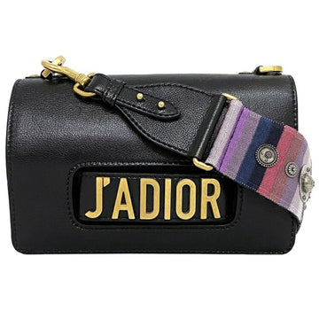 Christian Dior 2way Black Gold J'ADIOR M9000 CWVM Leather Clutch Bag Shoulder Sold Separately With Flap Women's
