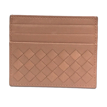 Bottega Veneta intrecciato card case pass light brown nappa leather lambskin