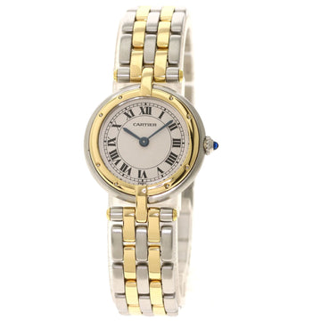Cartier Panther SM Round 2ROW Watch Stainless Steel SSxK18YG Ladies