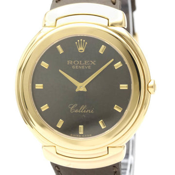 Vintage ROLEX Cellini 18K Yellow Gold Quartz Mens Watch 6623 BF550671