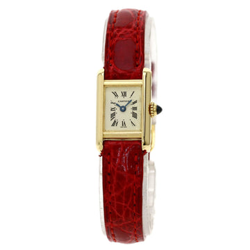 Cartier W1501856 Mini Tank Watch K18 Yellow Gold / Leather Ladies CARTIER