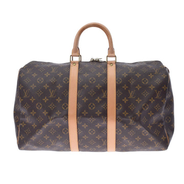 Louis Vuitton Monogram Keepall 45 Brown M41428 Unisex Canvas Boston Bag