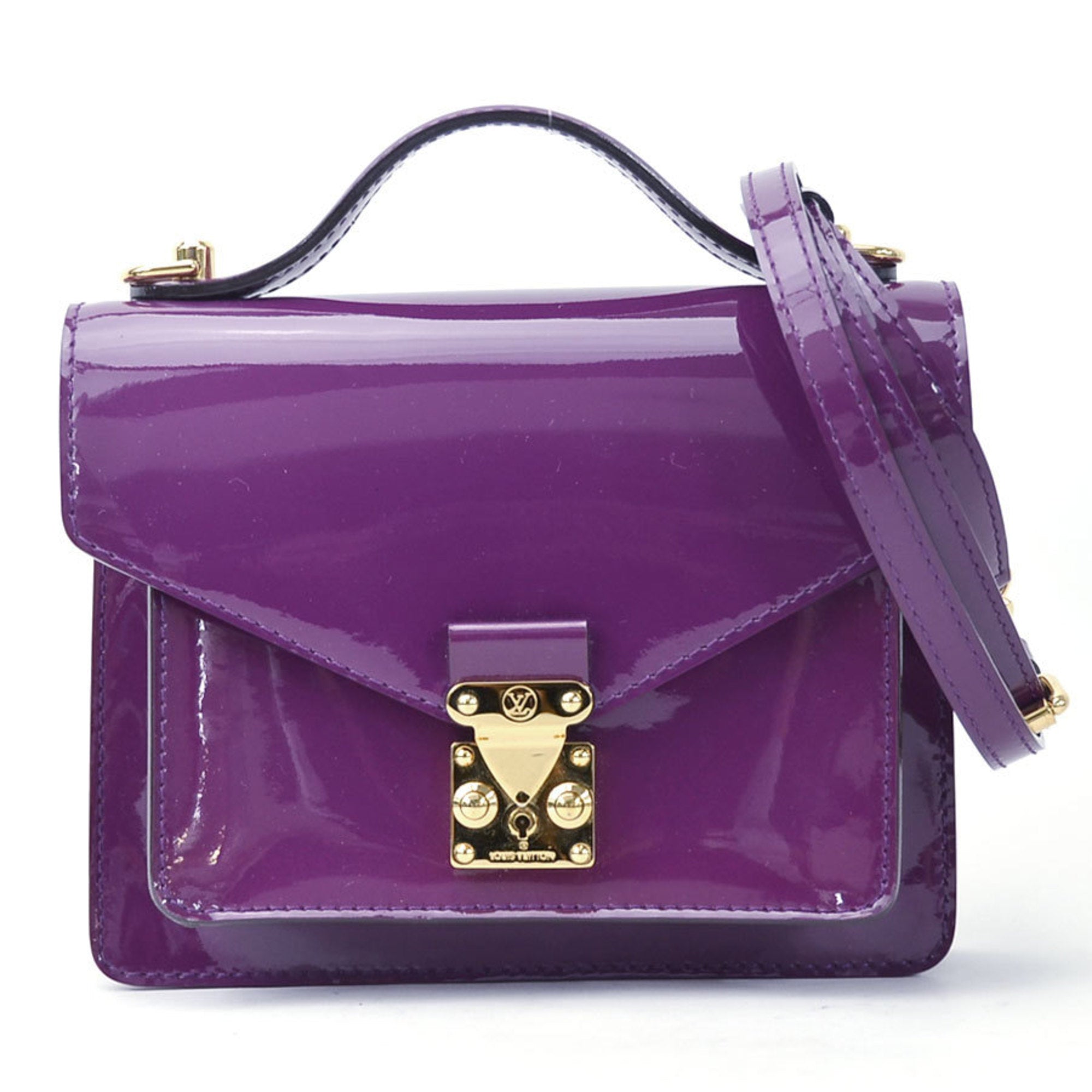 Purple Monceau Vernis BB Leather Satchel