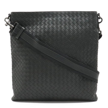 Bottega Veneta intrecciato shoulder bag dark gray 161623