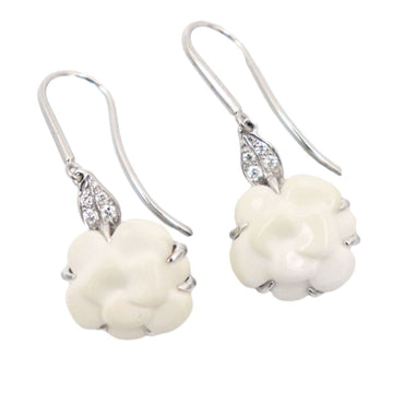 Chanel Chalcedony,Diamond White Gold (18K) Earrings Silver,White