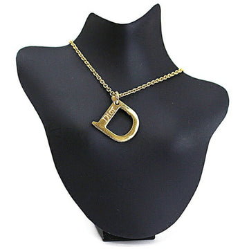 Christian Dior Necklace Gold Color Women's Rhinestone