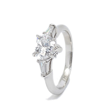 Harry Winston Heart Shape Diamond Ring Pt950 D1.01ct D VS2 VG