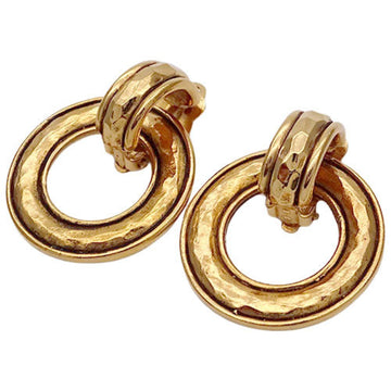 Chanel Earrings Women's Circle Round Gold