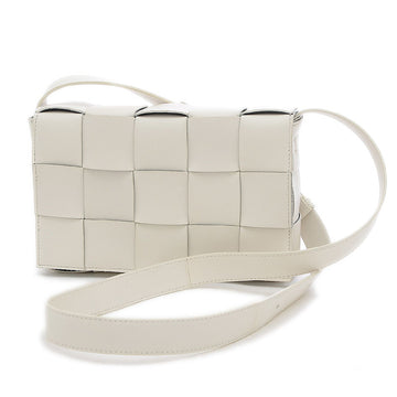 Bottega Veneta Cassette Shoulder Bag Lambskin White 578004