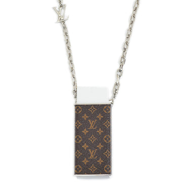 Louis Vuitton Monogram Pendant LV Rubber Necklace Brooch MP3152